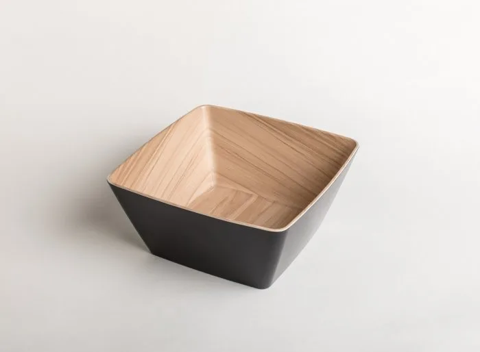 Neliökulho mustapuu melamiini 3,5L (25x25x12cm)
