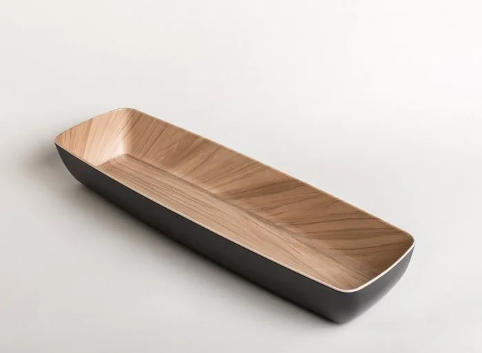 Tarjoilukulho mustapuu melamiini 3,65L (53x16x8cm)